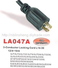 NEMA L14-30P Locking Power Supply Cord