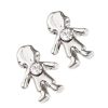 Platinum Plated Alloy Boy with Siam Crystal Floating Charms