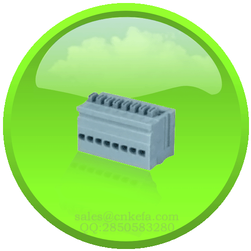 screwless combicon terminal block with dual row pins for wire to board connection for instrument and flowmeter connector