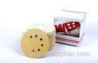 WEEM 2708 Yellow Paper Aluminum Oxide Hoop & Loop / Velcro Sanding Disc With 8 Holes