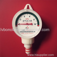 Pressure gauge for biogas