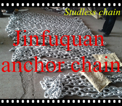 Marine Ship Black Painted or Galvanized Studless Anchor Chain Shandong manufacturer