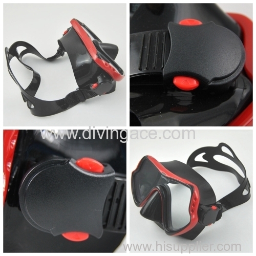 Glass lens diving mask diving equipment