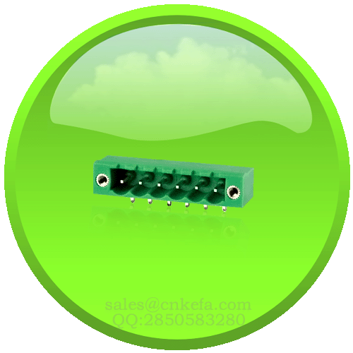 plugable PCB connector with side lock