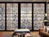 Frosted Interior Decorative Glass Doors / Deep Carved Glass For Residential