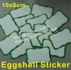 Individual Blanks with Green Wave Borders Eggshell Graffiti Stickers