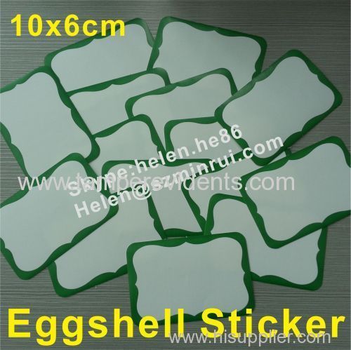 Individual Blanks with Green Wave Borders Eggshell Graffiti Stickers