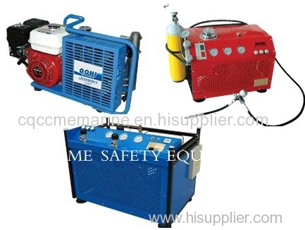Air compressors for air breathing apparatus diving apparatus
