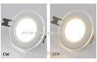 12W Super Bright LED Glass Downlight , 6000K Display Lighting