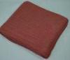 Red Bamboo Throw Blanket , Moisture Absorption Herringbone Blanket