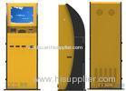 17 Inch Pinpad Self Service ATM Bill Payment Kiosk Machine Yellow Color