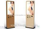 Media Player Information Thin Free Standing Kiosk with 32 Inch lCD TFT Monitor