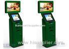 Ticket Dispenser Dual Screen Kiosk With Barcode Scanner Self Service Terminal