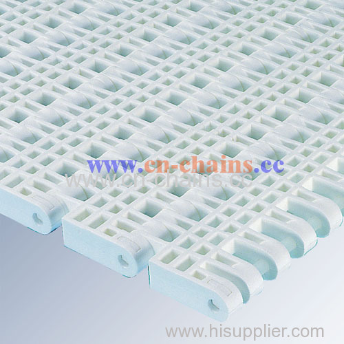 series E50 Flush Grid PU modular conveyor belt can be used in dishwash machinery