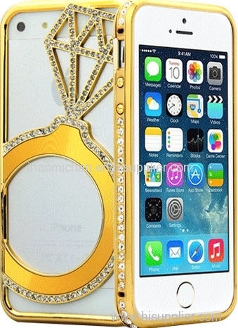 Luxury CZ Diamond Metal Bumper Case for Smart phones