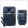 2 way 15inc active molded cabinet speaker with class D Bluetooth and VHF wireless microphone