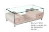 glass coffee table with MDF Sonama paperfoil