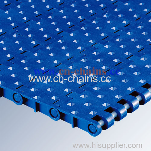 Conic top E50 plastic modular conveyor belt for transport line