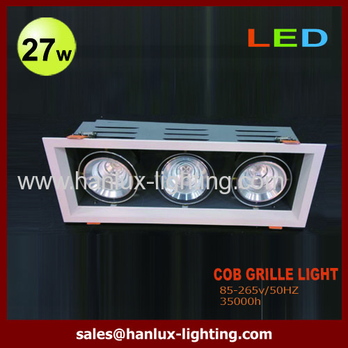 27W 1620lm LED grille light