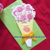 square and vividly flower greeting cards