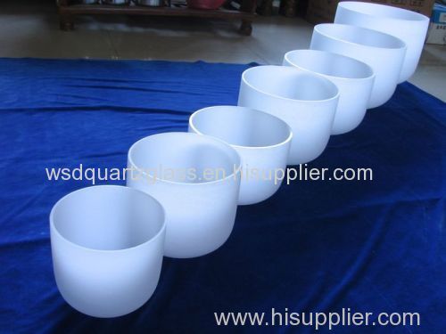 Frosted Crystal Singing Bowl Set