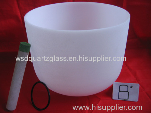 Hand held crystal singing bowl with bag