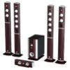 wood enclosure 5.1 home theatre speakers bulit-in FM radio with USB/SD/Remote