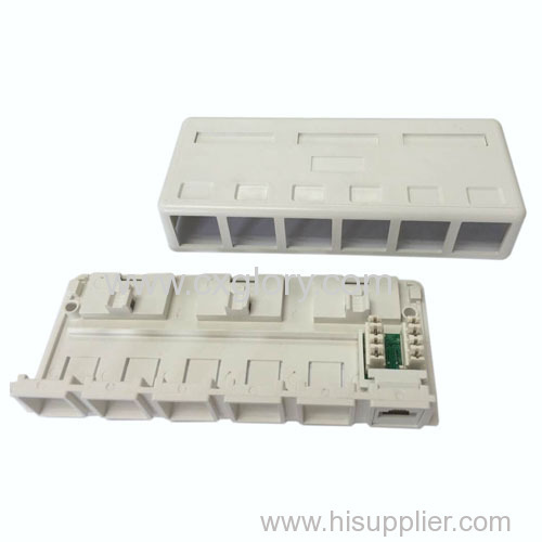 6 ports Surface mount jack