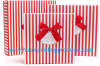 red stripe gift boxes with varabow