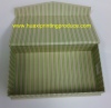 green stripe lining folded gift boxes