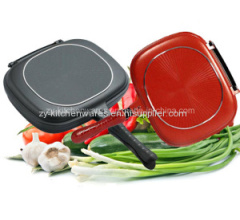 Dessini 36cm Cheap energy saving non stick double fry pan aluminum cast