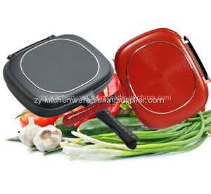 Dessini 36cm Cheap energy saving non stick double fry pan aluminum cast