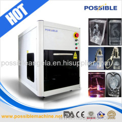 2014 Promotion 3d glass inner carver for sale with golden price