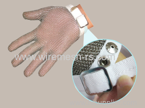 Stainless steel wire mesh cut resistant gloves