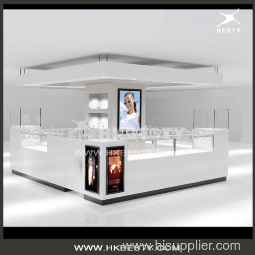 glasses display showcase and kiosk for shopping mall