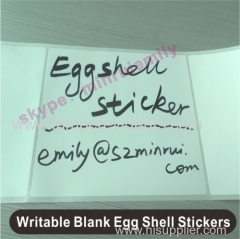 High quality egg shell sticker,high quality adhesive paper sticker