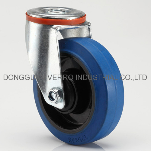 4 inches swivel bolt hole rubber casters