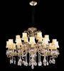 Durable Brass Contemporary Crystal Chandelier Lighting With High Power LED