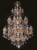 Luxury Bathroom Transparent Crystal LED Chandelier Lights With 39 Arms