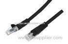Black PVC Fluke Test UTP Ethernet Patch Cables CAT5E / CAT6 Cable