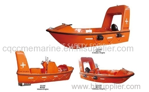 Marine Total Enclosed Free Fall Open Lifeboat FRP Lifeboat fast rescue boats