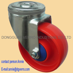 medium duty PP swivel caster with round top bolt hole