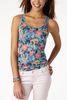 Printed Tank Tops , Womens Flower Shirts Blouses / Shirts Green