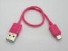 Camera Cell Phone USB Cables Micro USB To Micro USB Cable 0.2m Pink