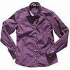 100% cotton women's classic shirt/women's top/ladies blouse, open neck