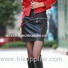 Black Leather Mini Womens Summer Skirts High-Waist And Slim Fit