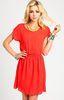 Watermelon Red Bow Back Womens Chiffon Tank Top Dresses in XS S M L XL XXL Size