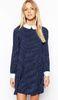 Customized Polka Dots Chiffon Summer Casual Womens Dresses in Navy