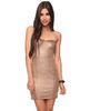 OEM / ODM Strapless Lurex Open Back Womens Club Dresses with Padded bust