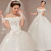 White Sweetheart Lace Ladies Wedding Dresses / Womens Princess Wedding Gowns